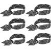 imageErgodyne Chill Its 6700 Cooling Bandana Evaporative Polymer Crystals For Cooling Relief Tie For Adjustable Fit 6Pack BlueSkulls