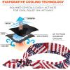 imageErgodyne Chill Its 6700 Cooling Bandana Evaporative Polymer Crystals For Cooling Relief Tie For Adjustable Fit 6Pack BlueStars  Stripes