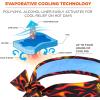 imageErgodyne Chill Its 6700CT Cooling Bandana Lined with Evaporative PVA Material for Fast Cooling Relief Tie for Adjustable Fit BlueFlames
