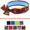 imageErgodyne Chill Its 6700CT Cooling Bandana Lined with Evaporative PVA Material for Fast Cooling Relief Tie for Adjustable Fit BlueFlames