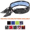 imageErgodyne Chill Its 6700CT Cooling Bandana Lined with Evaporative PVA Material for Fast Cooling Relief Tie for Adjustable Fit BlueSkulls