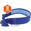 imageErgodyne Chill Its 6700CT Cooling Bandana Lined with Evaporative PVA Material for Fast Cooling Relief Tie for Adjustable Fit BlueSolid Blue