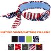 imageErgodyne Chill Its 6700CT Cooling Bandana Lined with Evaporative PVA Material for Fast Cooling Relief Tie for Adjustable Fit BlueStars and Stripes