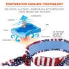 imageErgodyne Chill Its 6700CT Cooling Bandana Lined with Evaporative PVA Material for Fast Cooling Relief Tie for Adjustable Fit BlueStars and Stripes