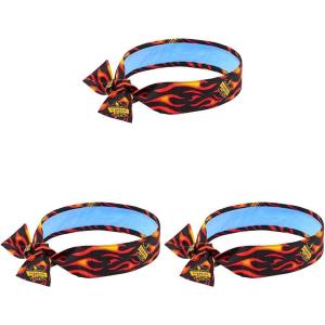 imageErgodyne Chill Its 6700CT Cooling Bandana Lined with Evaporative PVA Material for Fast Cooling Relief Tie for Adjustable Fit BlueFlames