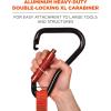 image:imageErgodyne Squids 3149 Heavy Duty Tool Lanyard Double Locking Carabiner Tool Weight Capacity 80lbs OrangeDual Carabiners