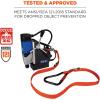 image:imageErgodyne Squids 3149 Heavy Duty Tool Lanyard Double Locking Carabiner Tool Weight Capacity 80lbs OrangeDual Carabiners