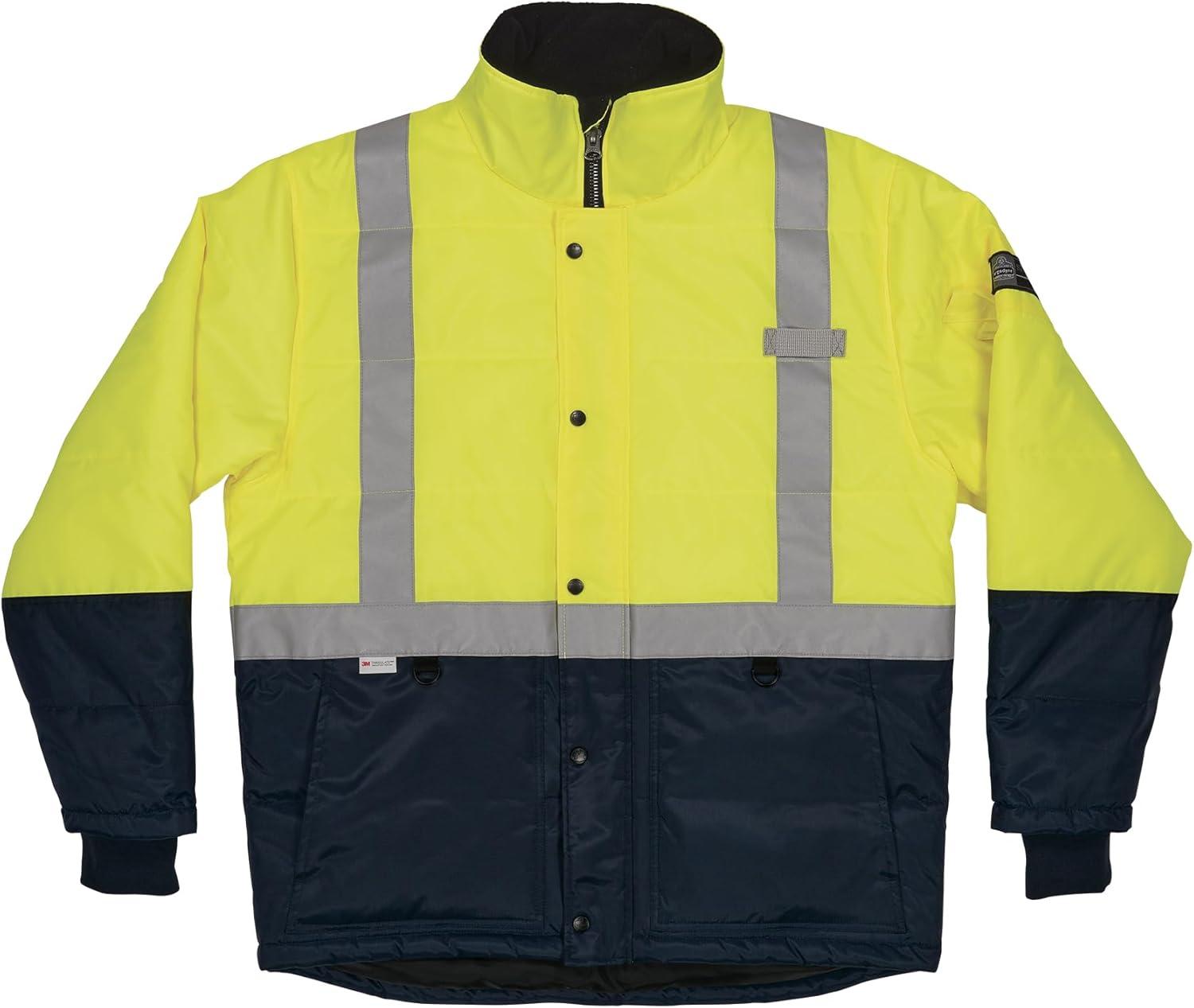 image:imageErgodyne NFerno 6478 Insulated Freezer Jacket Hi Vis Type R Class 2 Reflective Cold Storage Work Gear Clo Value Comfort Rating 259 CLO