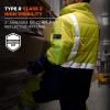 image:imageErgodyne NFerno 6478 Insulated Freezer Jacket Hi Vis Type R Class 2 Reflective Cold Storage Work Gear Clo Value Comfort Rating 259 CLO