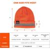 image:imageErgodyne Skullerz 6803ZI Hi Vis Zippered Rib Knit Beanie with Bump Cap Insert