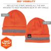 image:imageErgodyne Skullerz 6803ZI Hi Vis Zippered Rib Knit Beanie with Bump Cap Insert