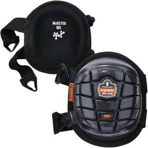 image:imageErgodyne ProFlex 355 Professional Knee Pads Protective Short Cap Injected Gel Padded Technology Adjustable Straps Black
