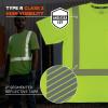 image:imageErgodyne UnisexAdult Glowear 8292 Performance Hivis TShirt  Type R Class 2Lime