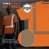 image:imageErgodyne UnisexAdult Glowear 8292 Performance Hivis TShirt  Type R Class 2Orange
