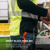 image:imageErgodyne UnisexAdult Glowear 8294bk Performance Hivis TShirt  Type R Class 2 Black BottomLime