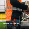 image:imageErgodyne UnisexAdult Glowear 8294bk Performance Hivis TShirt  Type R Class 2 Black BottomOrange