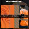 image:imageErgodyne UnisexAdult Glowear 8294bk Performance Hivis TShirt  Type R Class 2 Black BottomOrange