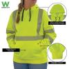image:imageErgodyne UnisexAdult Glowear 8304w Womens Performance Hivis Hooded Sweatshirt  Type R Class 3Lime