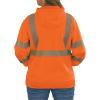 image:imageErgodyne UnisexAdult Glowear 8304w Womens Performance Hivis Hooded Sweatshirt  Type R Class 3Orange