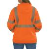 image:imageErgodyne UnisexAdult Glowear 8304w Womens Performance Hivis Hooded Sweatshirt  Type R Class 3Orange