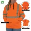 image:imageErgodyne UnisexAdult Glowear 8304w Womens Performance Hivis Hooded Sweatshirt  Type R Class 3Orange