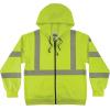 image:imageErgodyne UnisexAdult Glowear 8305w Womens Performance Hivis Hooded Zipup Sweatshirt  Type R Class 3Lime