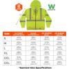image:imageErgodyne UnisexAdult Glowear 8305w Womens Performance Hivis Hooded Zipup Sweatshirt  Type R Class 3Lime
