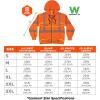 image:imageErgodyne UnisexAdult Glowear 8305w Womens Performance Hivis Hooded Zipup Sweatshirt  Type R Class 3Orange