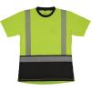image:imageErgodyne Womens Glowear 8276bk Womens Performance Hivis TShirt  Type R Class 2 Black BottomLime