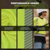 image:imageErgodyne Womens Glowear 8278bk Womens Performance Hivis Long Sleeve TShirt  Type R Class 2 Black BottomLime