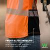 image:imageErgodyne Womens Glowear 8278bk Womens Performance Hivis Long Sleeve TShirt  Type R Class 2 Black BottomOrange