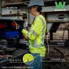 image:imageErgodyne Womens Glowear 8387 Womens Performance Hivis Long Sleeve TShirt  Type R Class 3Lime