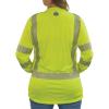 image:imageErgodyne Womens Glowear 8387 Womens Performance Hivis Long Sleeve TShirt  Type R Class 3Lime