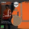 image:imageErgodyne Womens Glowear 8387 Womens Performance Hivis Long Sleeve TShirt  Type R Class 3Orange