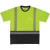 image:imageErgodyne UnisexAdult Glowear 8294bk Performance Hivis TShirt  Type R Class 2 Black BottomLime