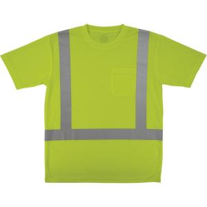image:imageErgodyne UnisexAdult Glowear 8282 Essential Hivis TShirt  Type R Class 2Lime
