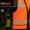 image:imageErgodyne unisex adult Heavyduty Class 2 Heavy Duty Mesh Surveyors Vest Lime XXLarge3XLarge USOrange