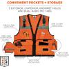 image:imageErgodyne unisex adult Heavyduty Class 2 Heavy Duty Mesh Surveyors Vest Lime XXLarge3XLarge USOrange