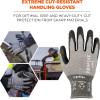 image:imageErgodyne ProFlex 7072 Cut Resistant Work Gloves ANSI A7 ASX Nitrile Coated Palms for Enhanced Grip on All Surfaces Abrasion Resistant 18g HPPE and Tungsten