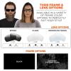 image:imageErgodyne  51083 Skullerz Thor AntiFog Safety Glasses  Black Frame InOutdoor LensClear Lens