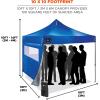 image:imageErgodyne SHAX 6052 HeavyDuty PopUp Canopy Tent Kit with Mesh Windows 10ft x 10ft Blue