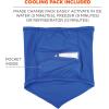 image:imageErgodyne Chill Its 6483 Cooling Neck Gaiter Bandana with Pocket for Ice or 6283 Phase Change Cool Pack UPF 50 Sun ProtectionBlue LargeXLargeCooling Neck Gaiter Bandana Pocket Kit