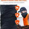 image:imageErgodyne Chill Its 6487 Reflective Multifunctional Headwear Bandana Neck Gaiter Face Mask Moisture Wicking Performance Fabric Black