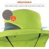 image:imageErgodyne Chill Its 8934 Ranger Hat with Neck ShadeHivis Lime