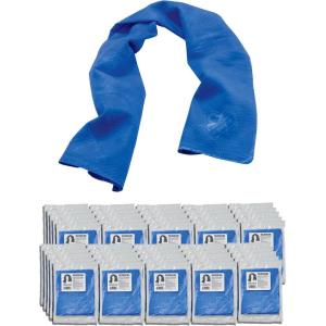 image:imageErgodyne ChillIts 6602 Evaporative Cooling Towel Blue Bulk Cooling Towels 50Pack