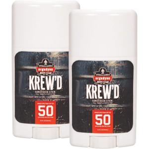 image:imageErgodyne KREWD 6354 Sunscreen Stick Broad Spectrum SPF 50 Water Resistant 15 oz 2Pack