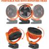 image:imageErgodyne Chill Its 6090 Portable Jobsite Fan Clip On and Magnetic Mount Rechargeable Fans