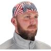 image:imageErgodyne Chill Its 6630 Skull Cap Lined with Terry Cloth Sweatband Sweat Wicking BlueStars  Stripes3pk