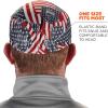 image:imageErgodyne Chill Its 6630 Skull Cap Lined with Terry Cloth Sweatband Sweat Wicking BlueStars and Stripes