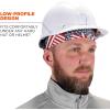 image:imageErgodyne Chill Its 6630 Skull Cap Lined with Terry Cloth Sweatband Sweat Wicking BlueStars and Stripes